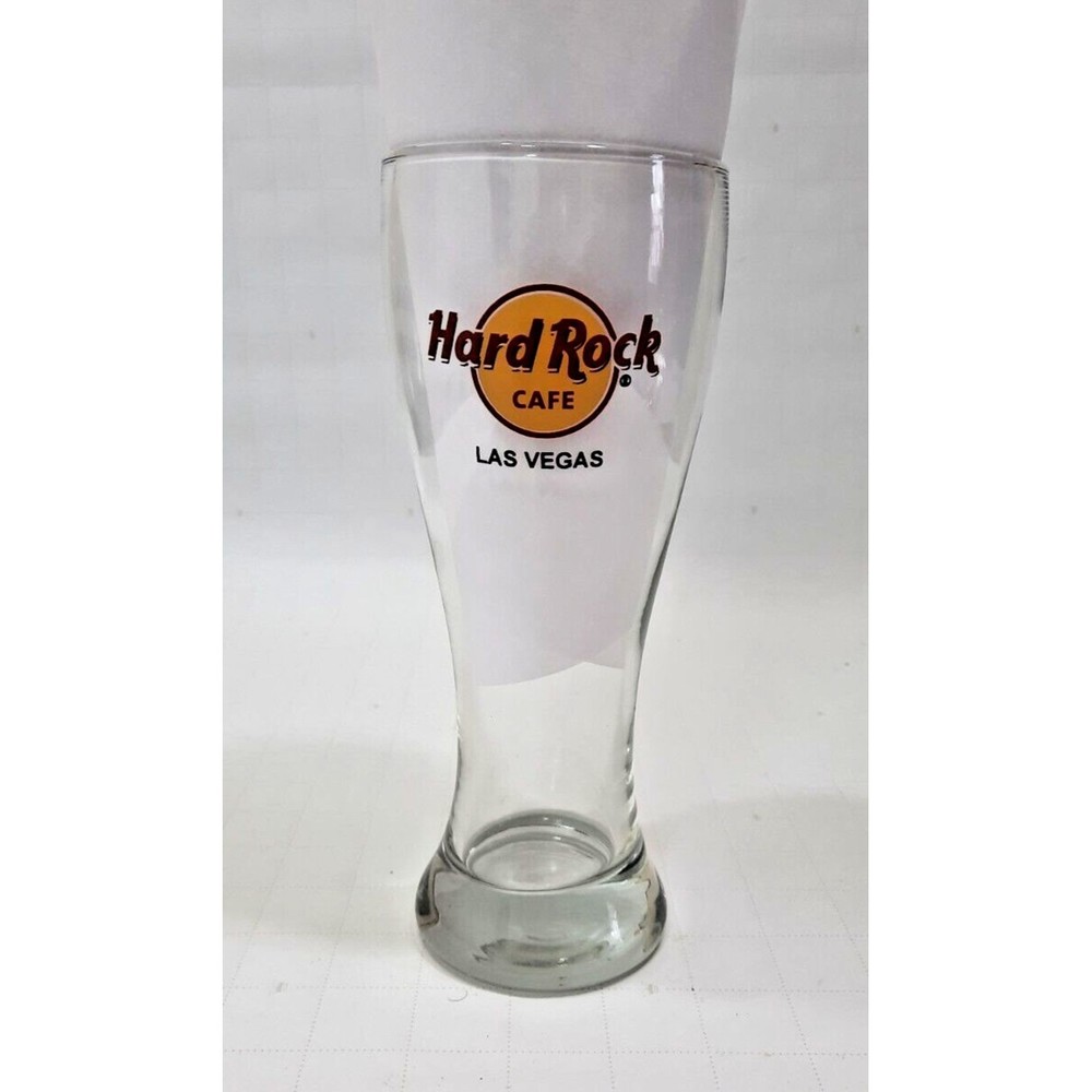 Hard Rock Cafe Las Vegas Grand Opening Pilsner Beer Glass! Tall Large Pint Size!